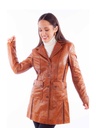 Ladies Button Up Jacket (Cognac)