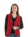 Ladies Snap Front Closure Vest (Red)