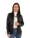 Ladies Snap Front Jacket (Black Lamb)