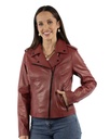 Ladies Motor Cycle Jacket (Red)