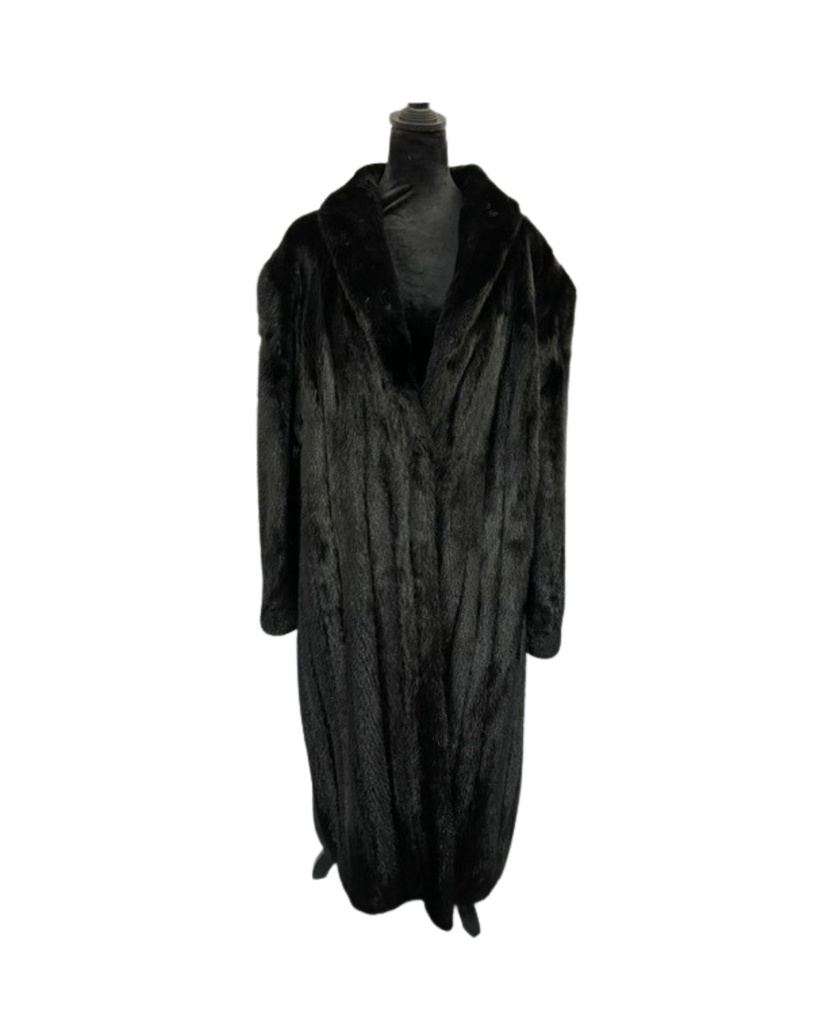 Ranch Mink Coat with Shawl Collar and Princess Band Sleeves
