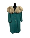 Wool Coat with Blue Fox Wrap
