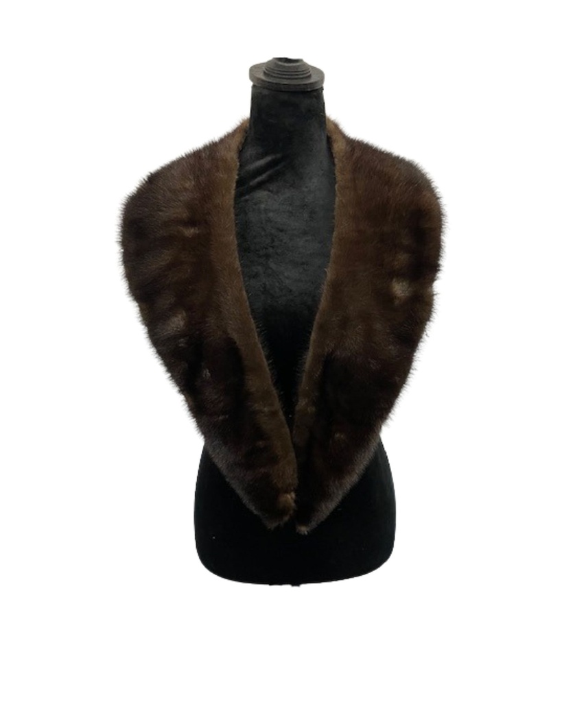 Mahogany Mink Coat with Shawl Collar