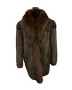 Mahogany Mink Corduroy Jacket with Brown Fox Tuxedo