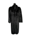 Ranch Mink Coat with Shawl Collar and Open Straight Sleeves