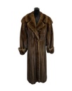 Full-Length Lunaraine Mink Coat with Natch Collar, Epaulets, and Half Belt
