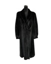 Black Glamma Mink Coat with Shawl Collar and Princess Band Sleeves