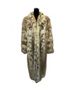 American Cat Lynx Full-Length Coat with Wing Tip Collar and Straight Sleeves
