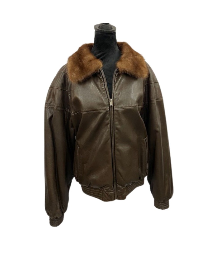 Men’s Nappa Lamb Reversible Jacket to Lunaraine Mink with Wing Tip Collar