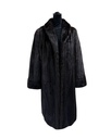Full-Length Ranch Mink Coat with Shawl Collar & Open Straight Sleeves