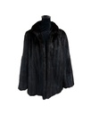 Ranch Mink Black Jacket with Wing Tip Collar & Straight Sleeves