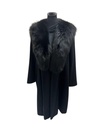 Cashmere Blend Coat with Silver Fox Shawl Collar