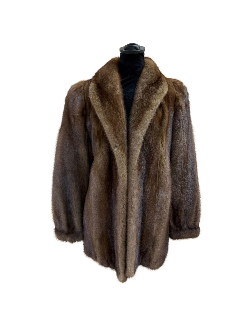 Lunaraine Mink Jacket with Shawl Collar & Princess Band Sleeves