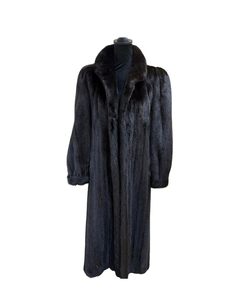 Mink Jacket with Notch Collar & Open Sleeves 