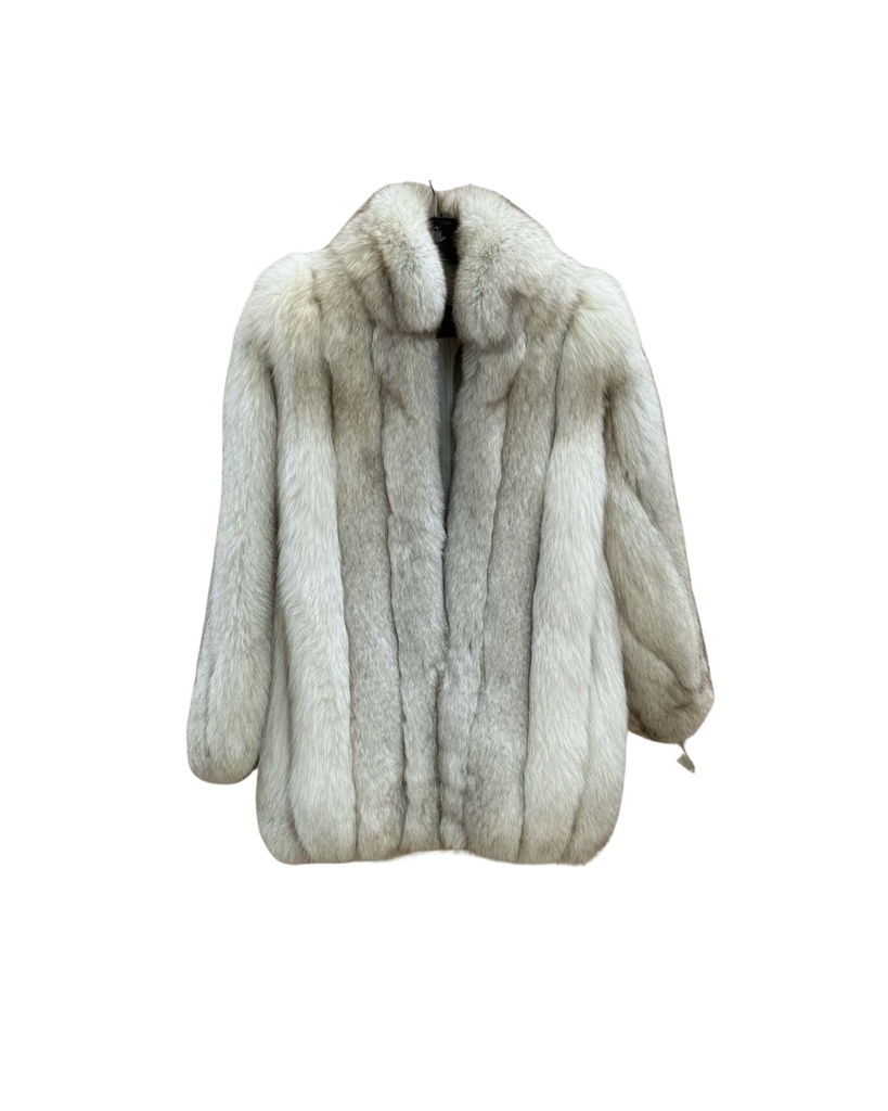 Blue Fox Stroller with Mandarin Collar & Raglan Sleeves 