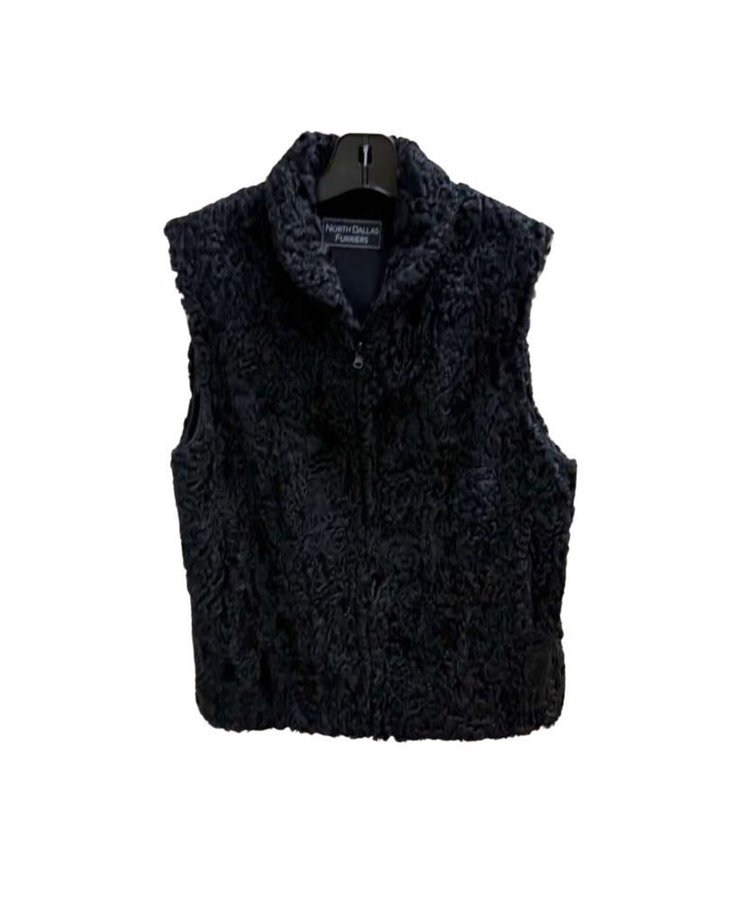 Persian Lamb Vest with Zipper Closure