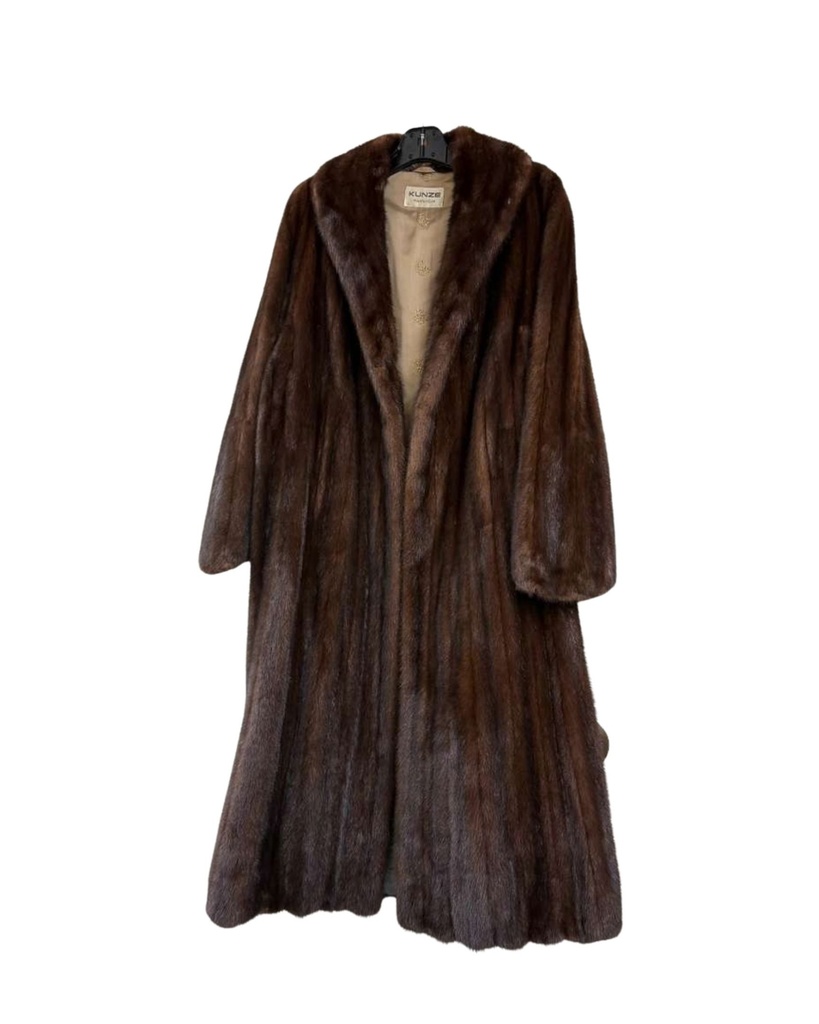 Female Mink Coat with Shawl Collar & Bell Sleeves 