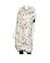 White Fox Dyed Spotted Vest with Hood