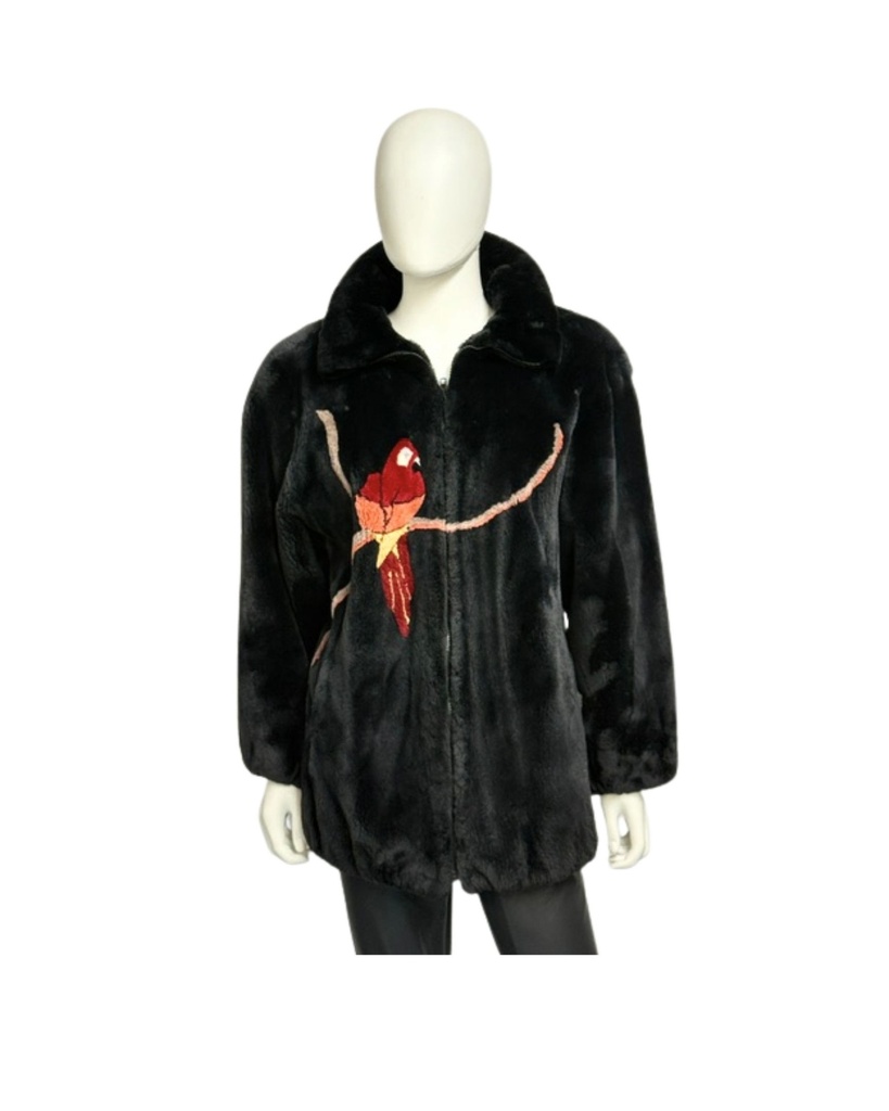 Sheared Beaver Fur Bomber Jacket