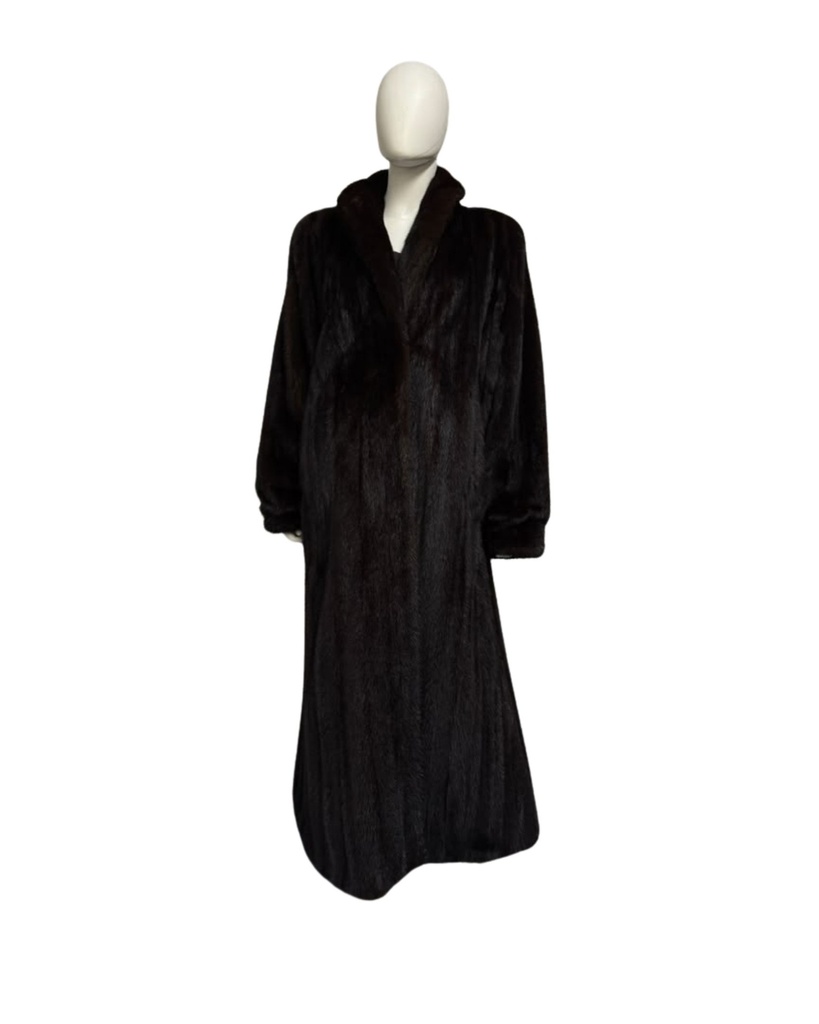 Mahogany Full-Length Mink Fur Coat