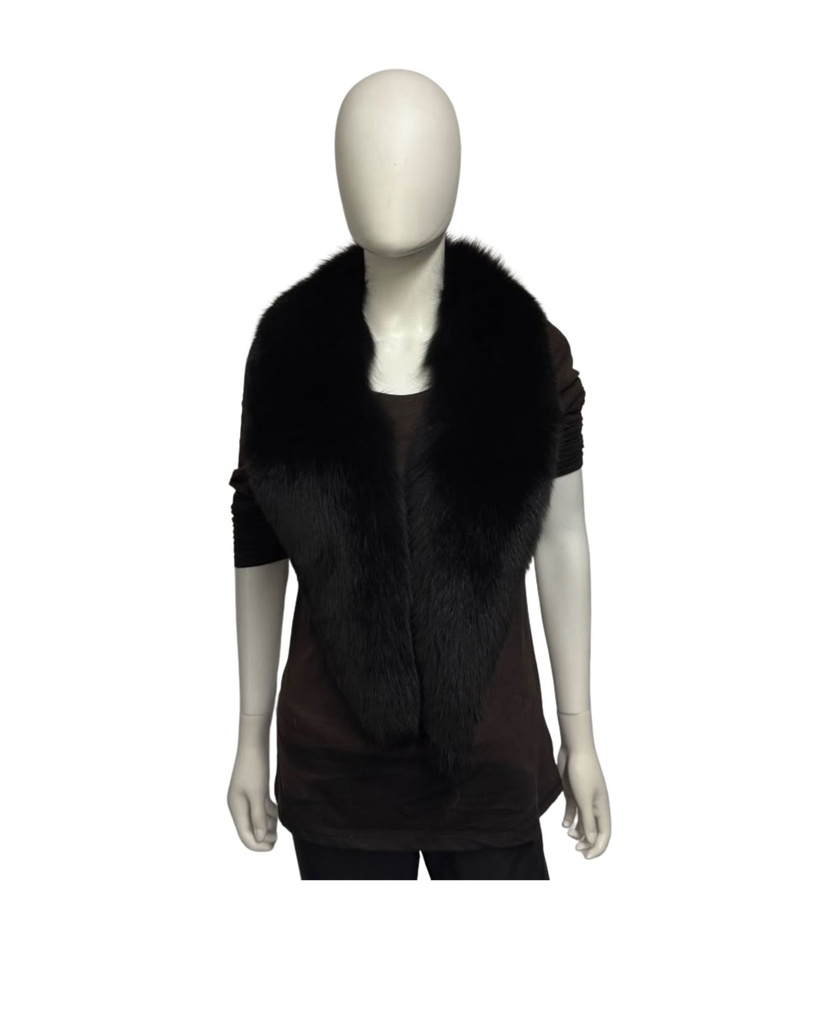 Black Coat with Fox Fur Collar by Ritter