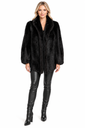 Black Mink Stroller Shawl Collar Size Large 