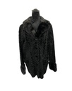 Karakol Lamb Jacket with Mink Notch Collar and Mink Trim Banded Sleeves
