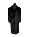 Full-Length Ranch Mink Coat with Shawl Collar and Straight Sleeves