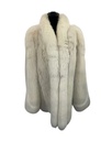 Blush Fox Jacket with White Fox Trim 
