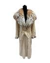 Full length should Mink with American cat lynx lined hood, shawl collar and trim sleeves Made Millie 