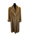 Pastel Mink Coat with Notch Collar & Epaulette Sleeves