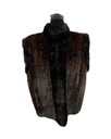 Mahogany Mink Vest with Stenciled Spots 