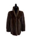 Mahogany Mink Jacket with Shawl Collar & Banded Cuffs