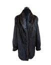 Mahogany Mink Jacket with Shock Collar & Open Sleeves 