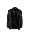 Natural Ranch Mink Jacket with Diagonal Sleeves & Elastic Trim 