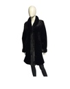 Reversible to Rain Wear Long-Hair Mink Tuxedo Coat