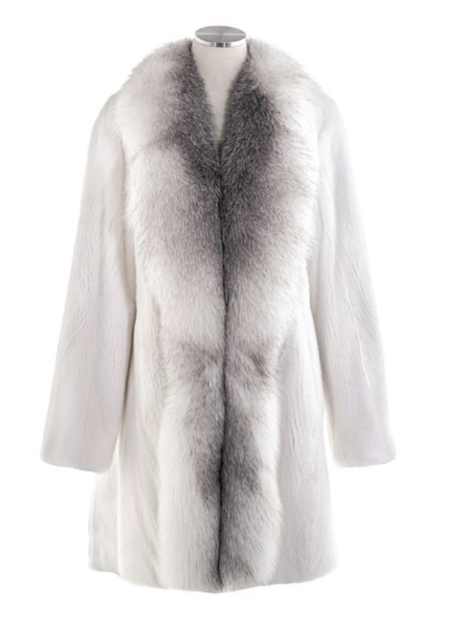 36” Mink Swing Stroller Fox Shawl Tuxedo Koslow's North Dallas Furs