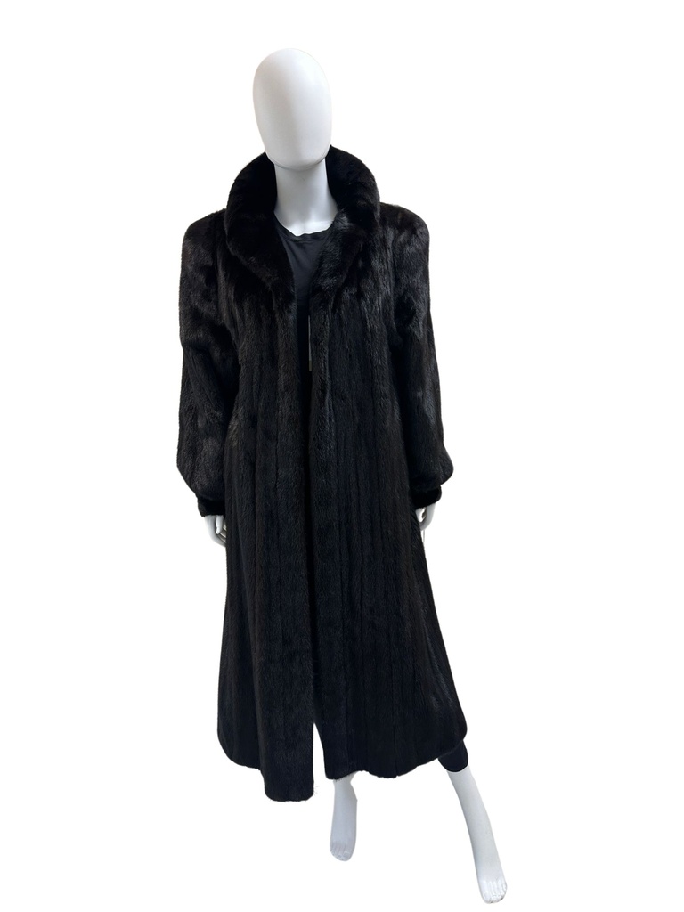 Lumignon original Quilting fur coat ブラック women's mink fur