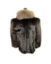 Mahogany Mink Jacket w/ indifo Silver Fox Tuxedo 