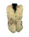 Curly Lamb Vest w/ Mandarin Collar